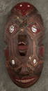 Carved and painted ceremonial double-face mask, e