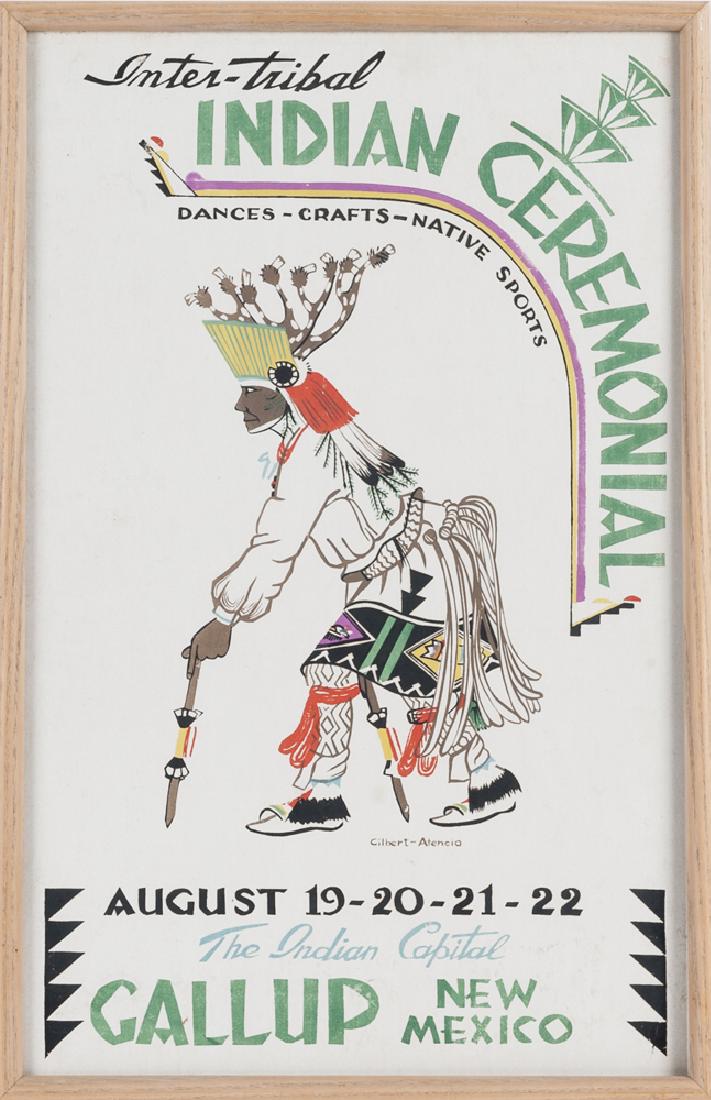 Two framed posters for the Hopi Tu Tsootsvolla, 2 (1 of 2)