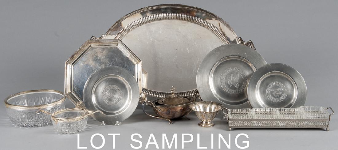 Large group of silver plate and reproduction pewt (1 of 1)