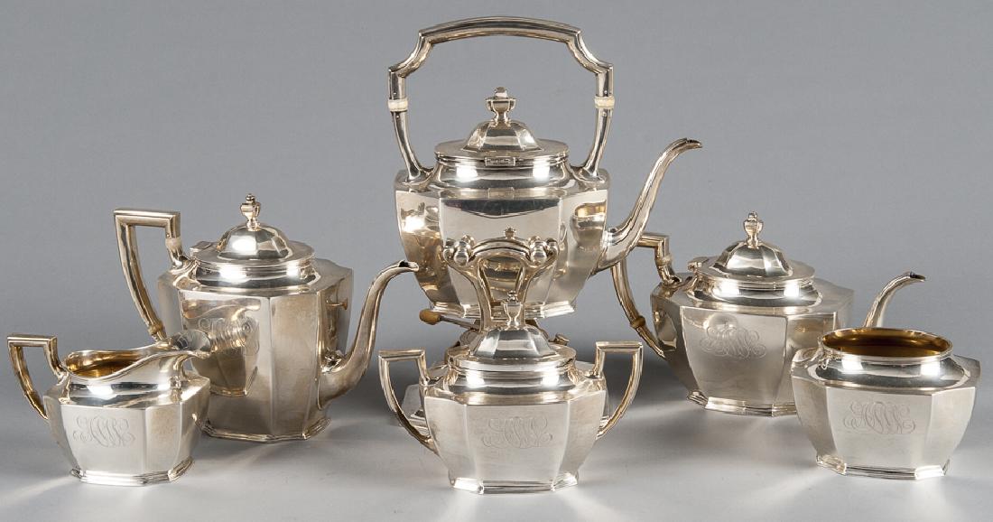 Reed and Barton six-piece sterling silver tea ser (1 of 1)