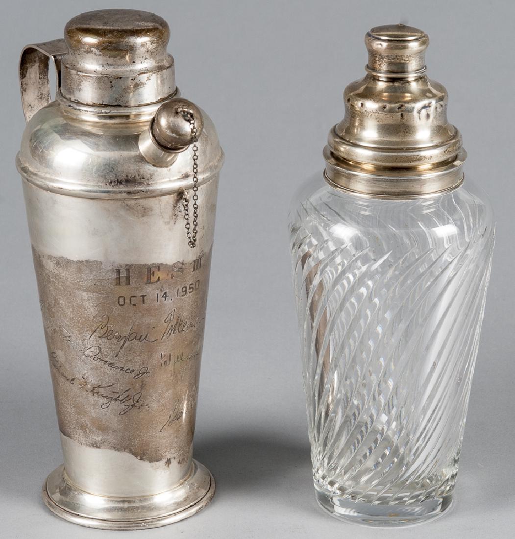 Hawkes sterling silver and glass cocktail shaker, (1 of 1)