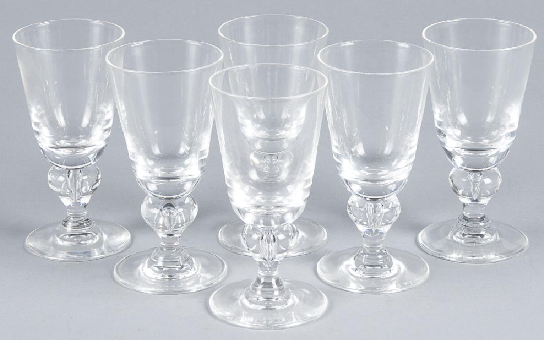 Six Steuben crystal glasses, 6 3/4'' h. (1 of 1)