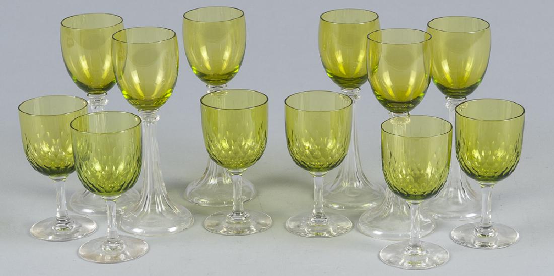 Twelve pieces of colorless and emerald glass stem (1 of 1)