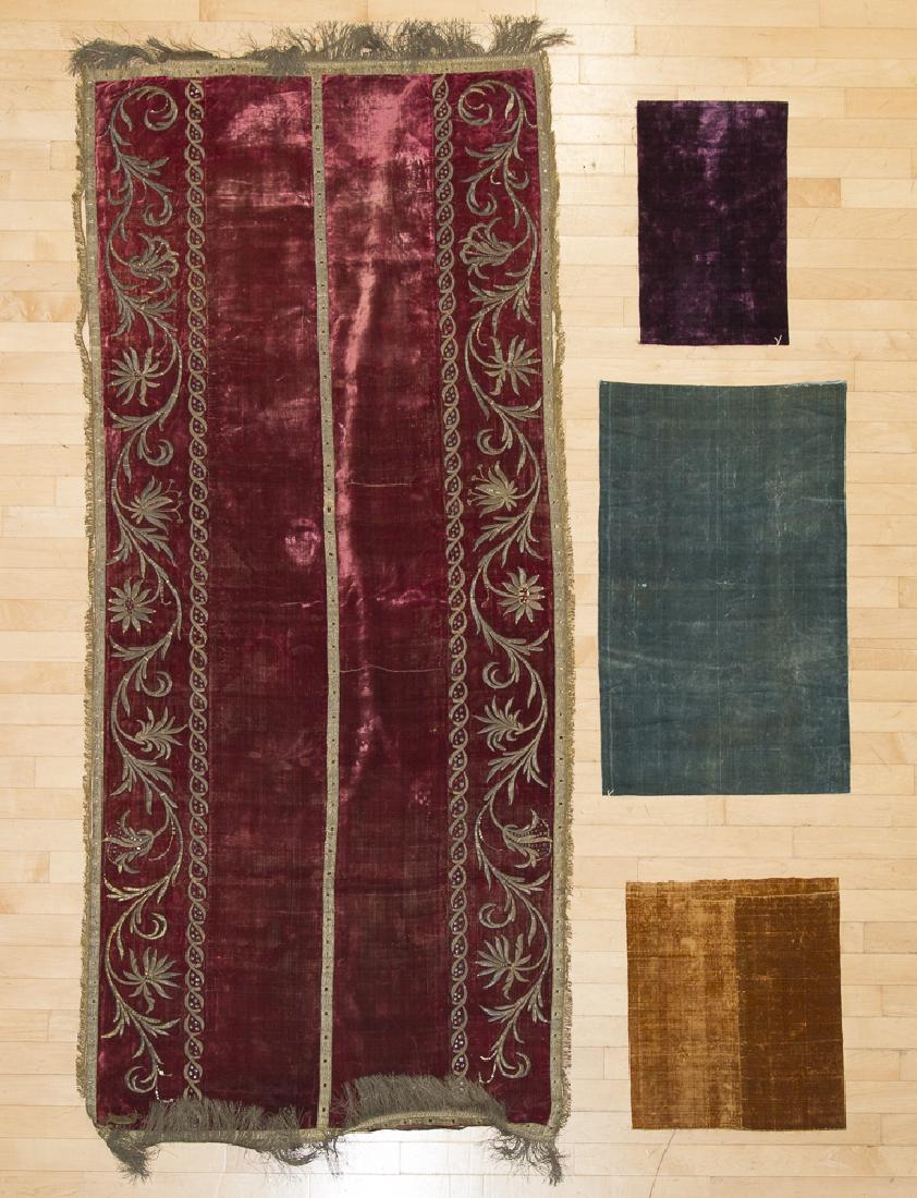 Collection of early velvet fragments, together wi (1 of 2)