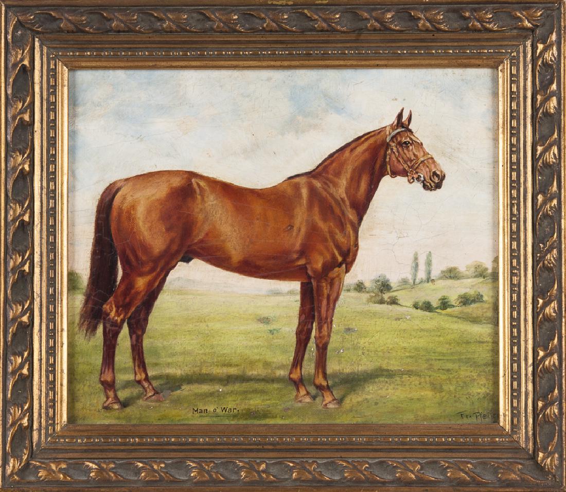 Oil on board portrait of the racehorse Man o' War (1 of 1)