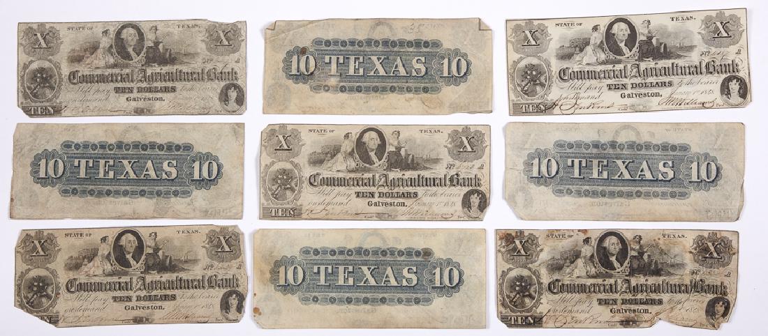 Nine Texas ten-dollar Commercial Agriculture Ban (1 of 1)