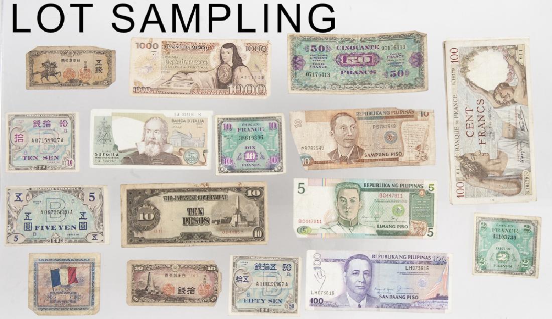 Seventy pieces of foreign currency, to include $1 (1 of 1)