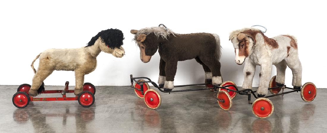 Two Steiff plush ride-on horse toys, together wit (1 of 1)