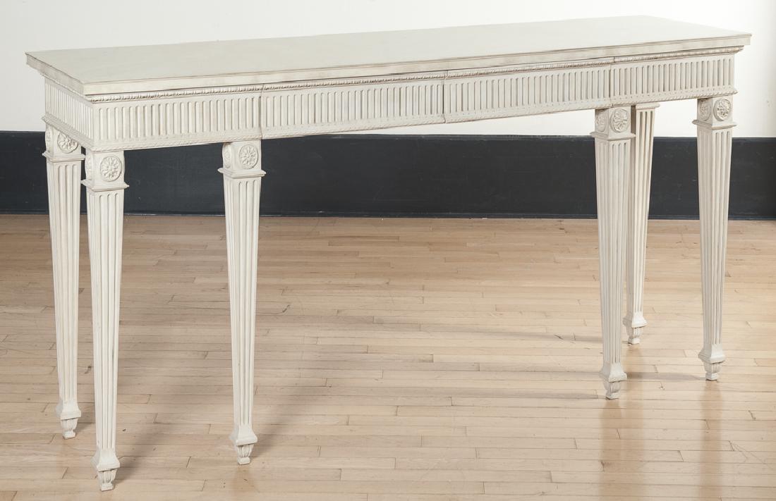 Italian style painted server, 35'' h., 66 1/4'' w., (1 of 1)