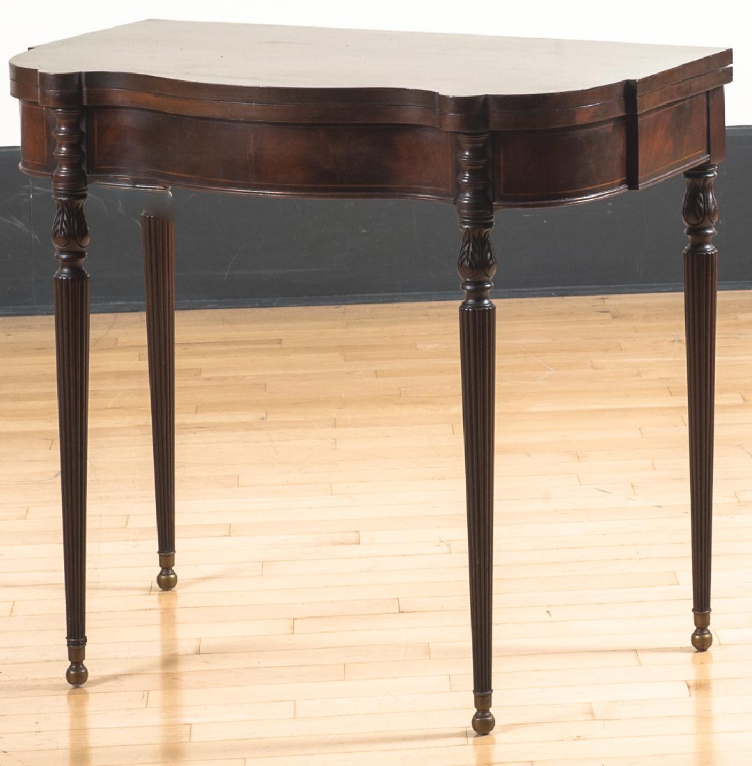 Pair of Sheraton style mahogany games tables, 29'' (1 of 2)