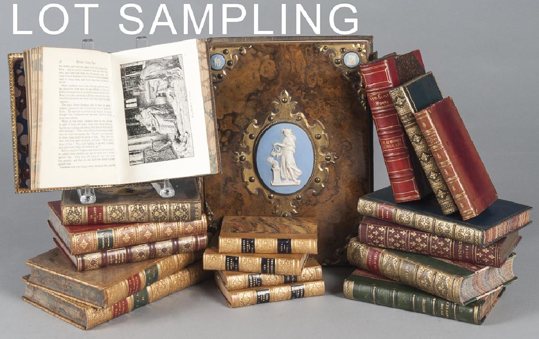 Collection of books, many leather bound (1 of 1)