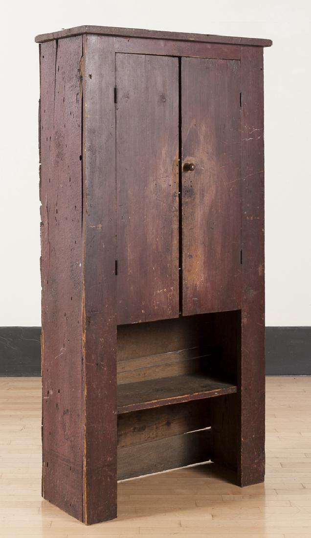 Painted pine wall cupboard with an open bottom, r (1 of 1)