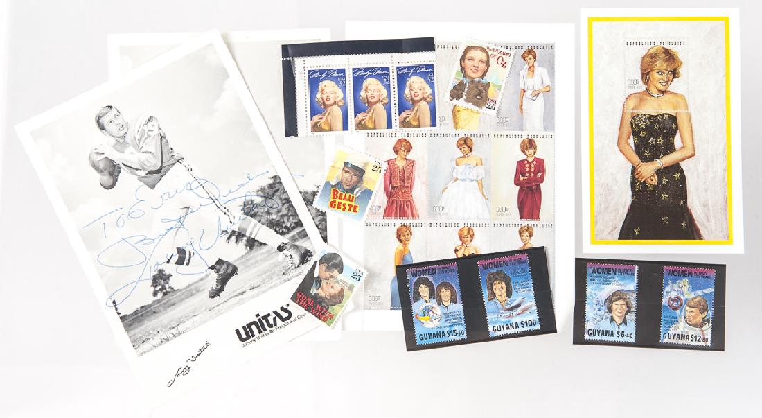 Two signed promotional photographs of Johnny Unit (1 of 2)