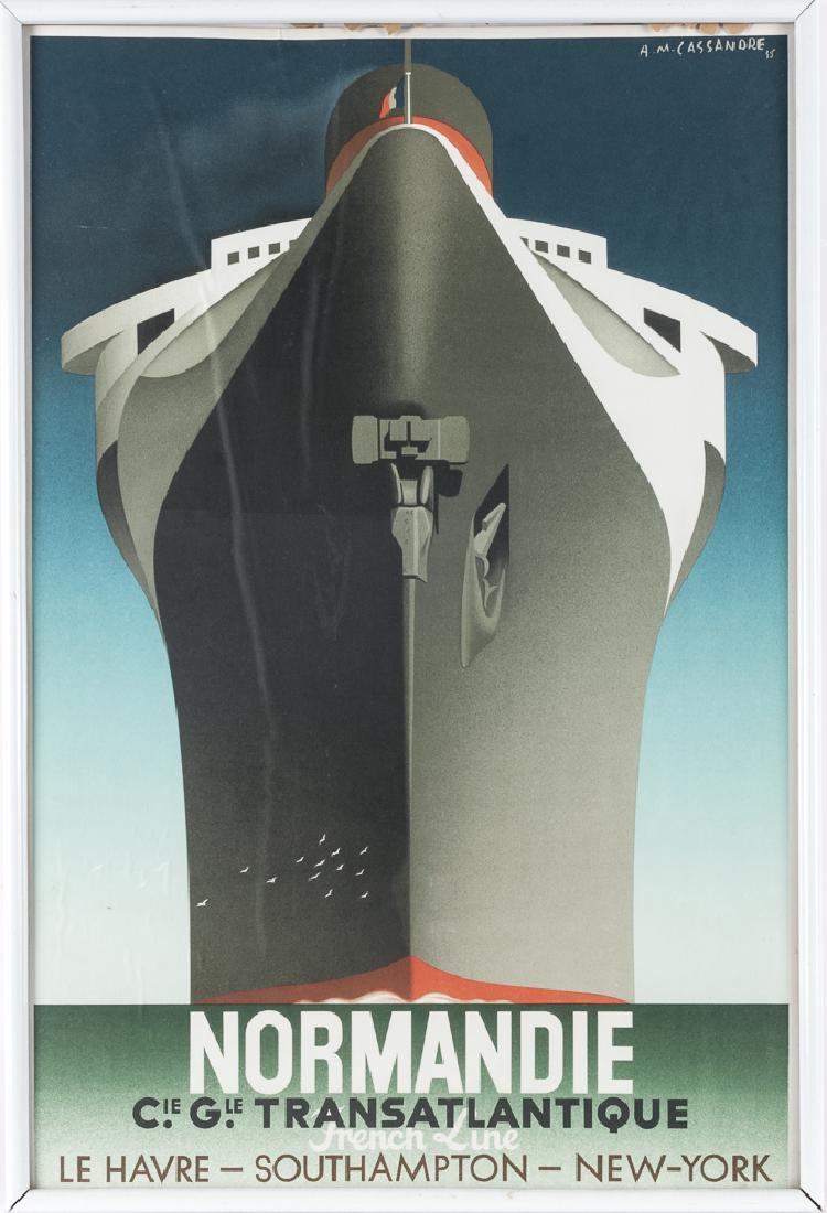 Travel poster for the French Line Normandie, 36'' (1 of 1)