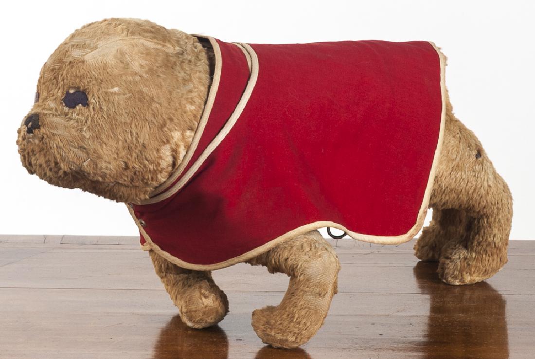 Early stuffed bulldog with wind up music player, (1 of 1)