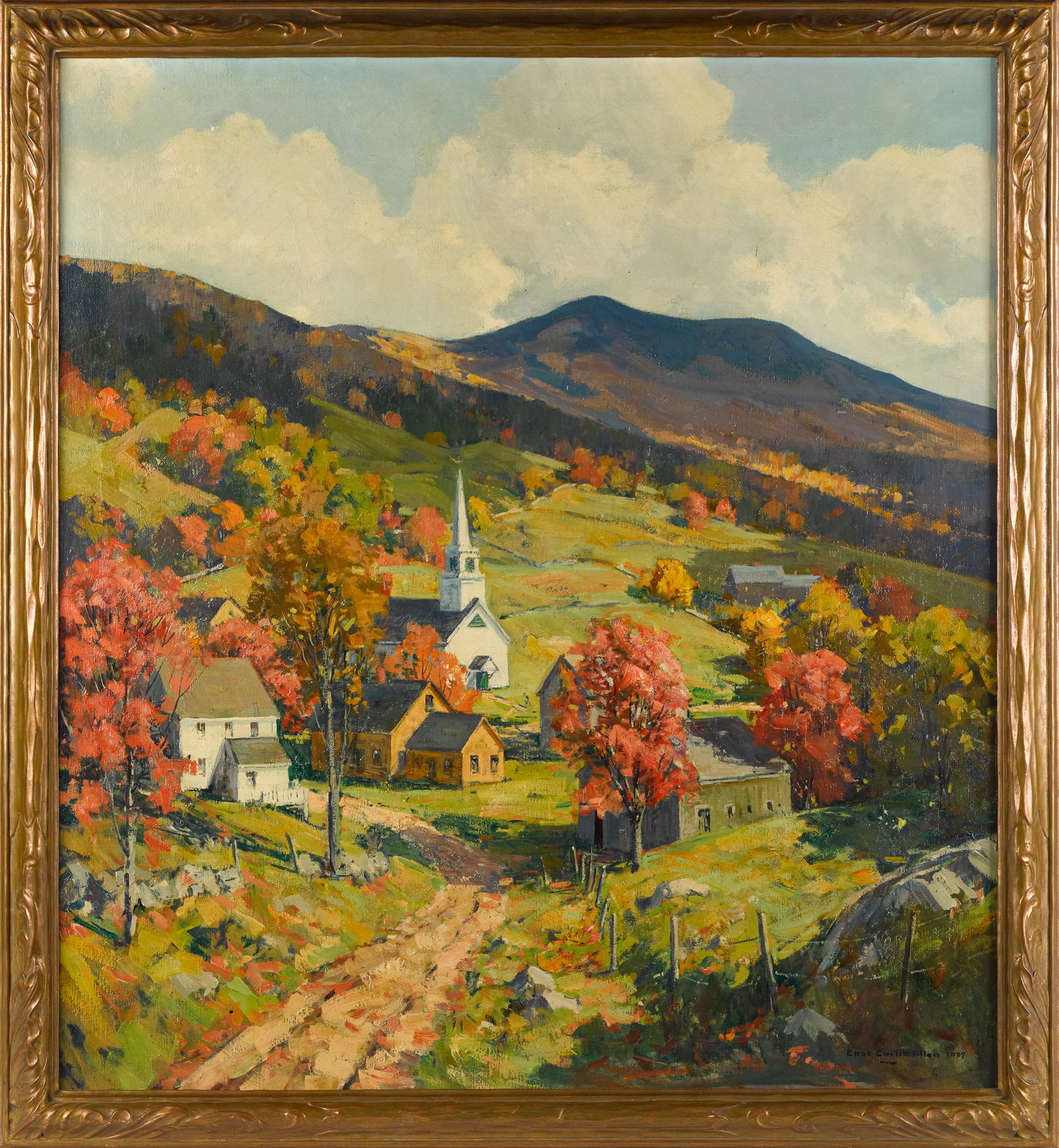 Charles Curtis Allen, oil on canvas landscape: Charles Curtis Allen (American 1886-1950), oil on canvas landscape, signed lower right, 40'' x 36''.