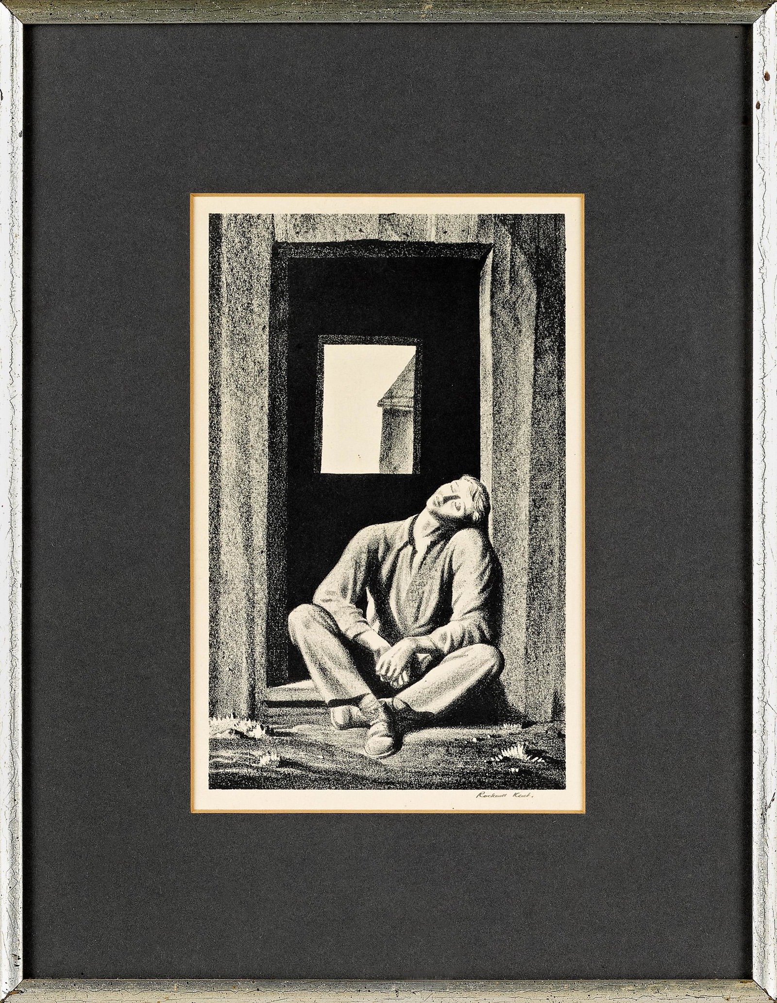 Rockwell Kent, lithograph: Rockwell Kent (American 1882-1971), lithograph Resting, signed lower right, 9 1/2'' x 6''. Provenance: A Maryland estate.