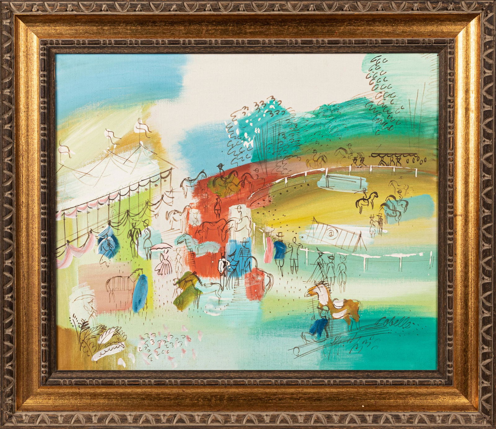 Charles Cobelle (French 1902-1998): Charles Cobelle (French 1902-1998), pair of oil on canvas Parisian scenes, both signed lower right, 20'' x 24''.