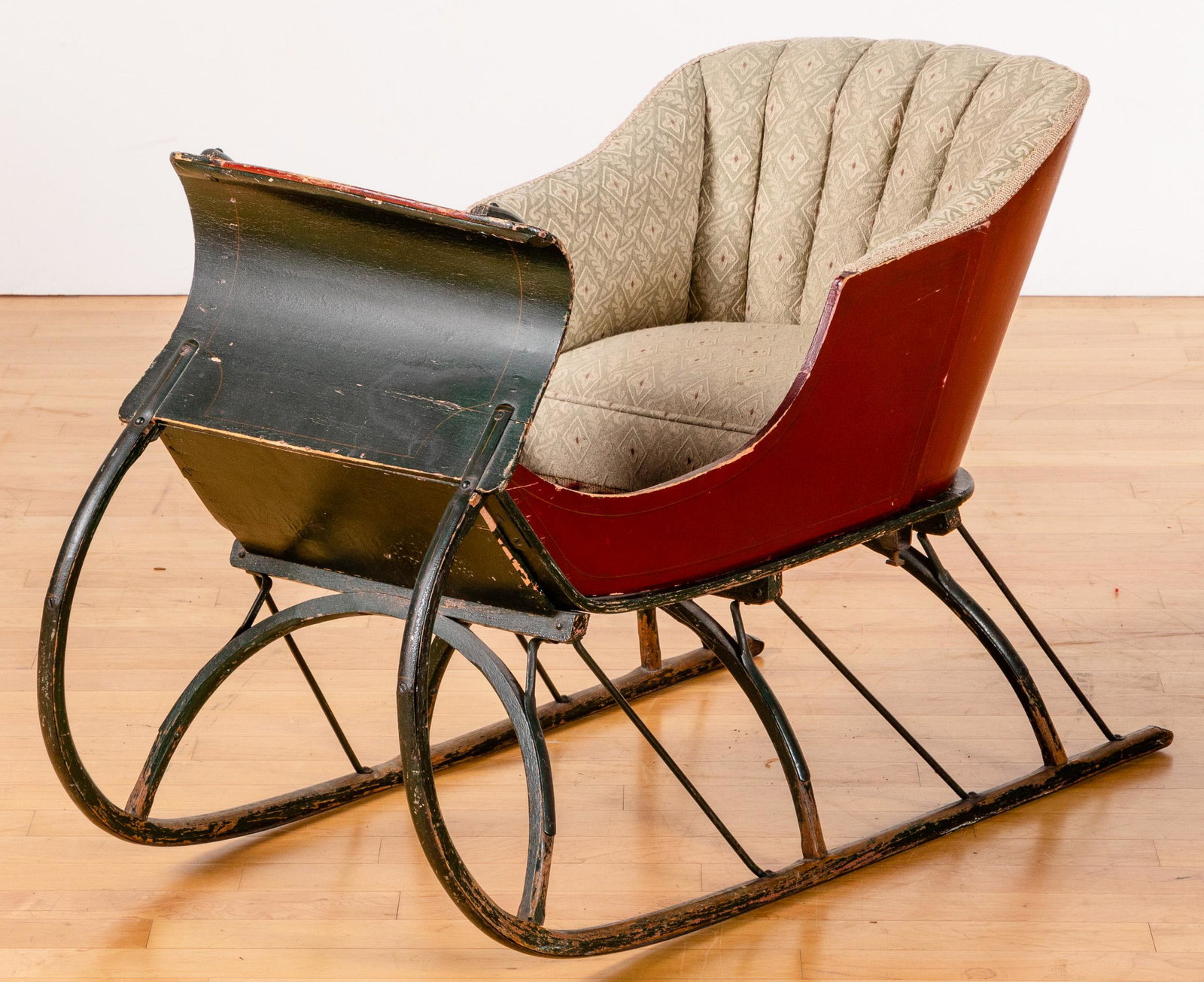 Painted child's sleigh, 19th c.: Painted child's sleigh, 19th c., 35'' l.