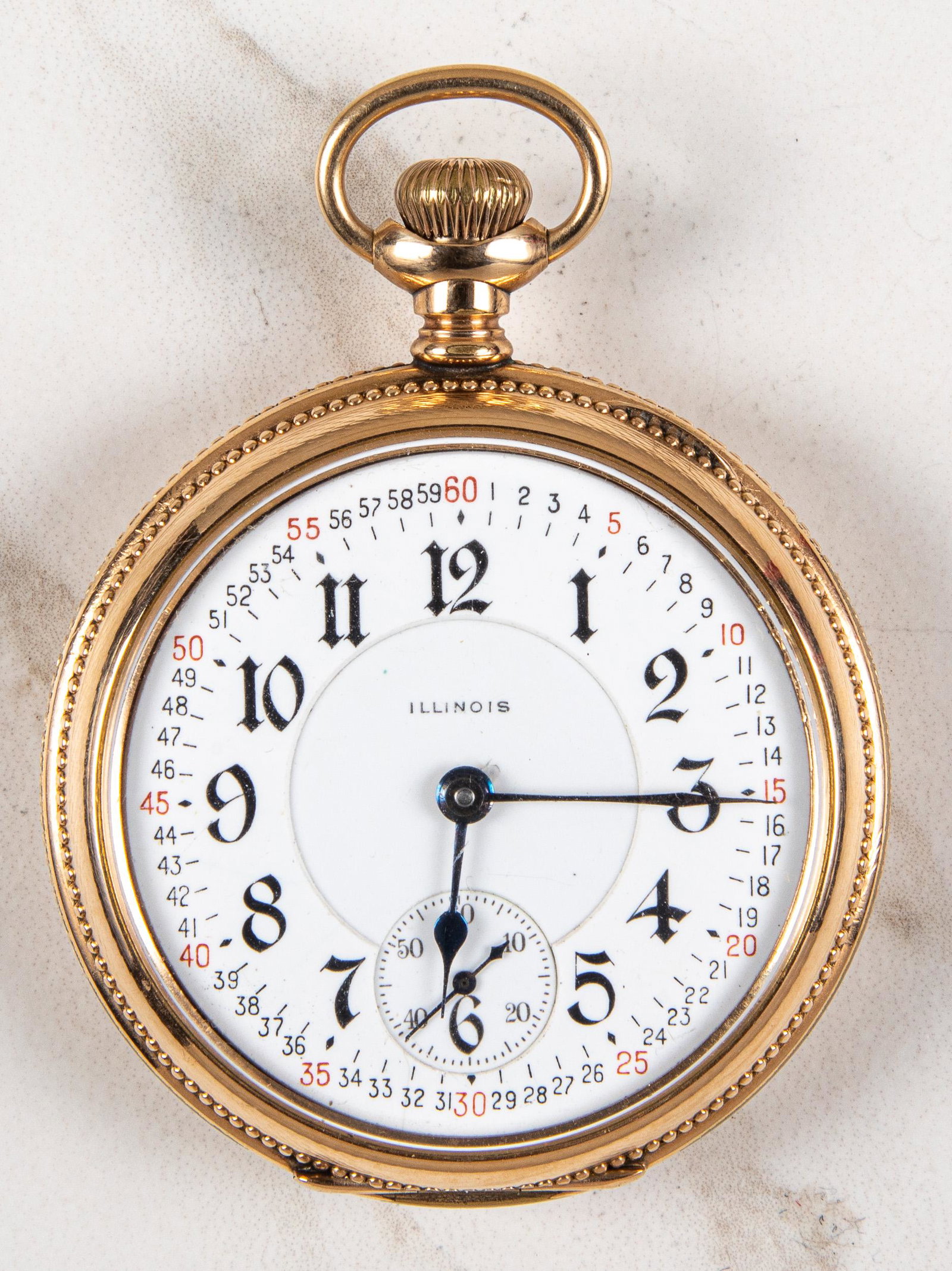 Gold filled Illinois open-face pocket watch: Gold filled Illinois open-face pocket watch, serial # 2534020.