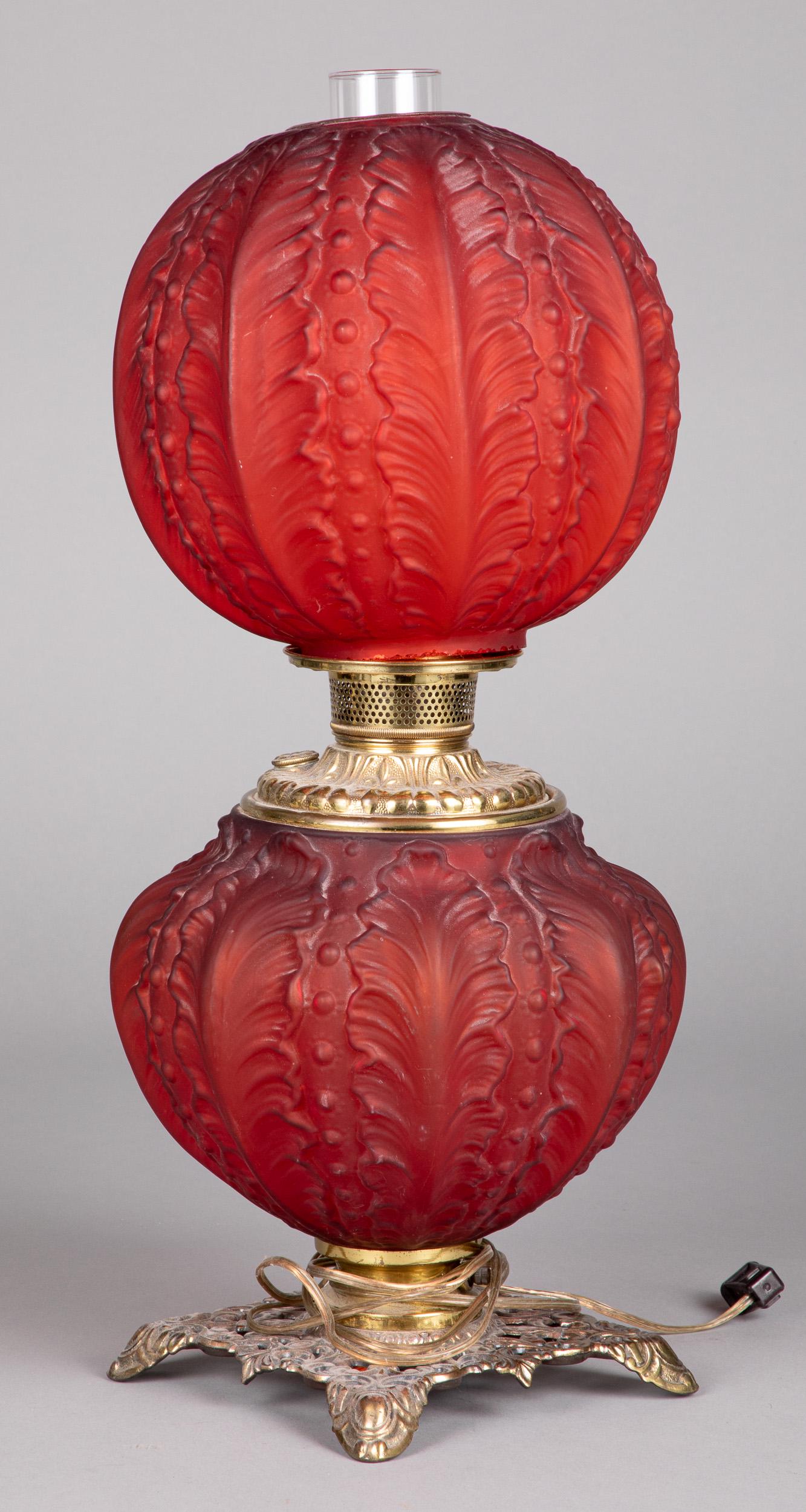 Gone with the Wind lamp: Gone with the Wind lamp, 23 1/2'' h.