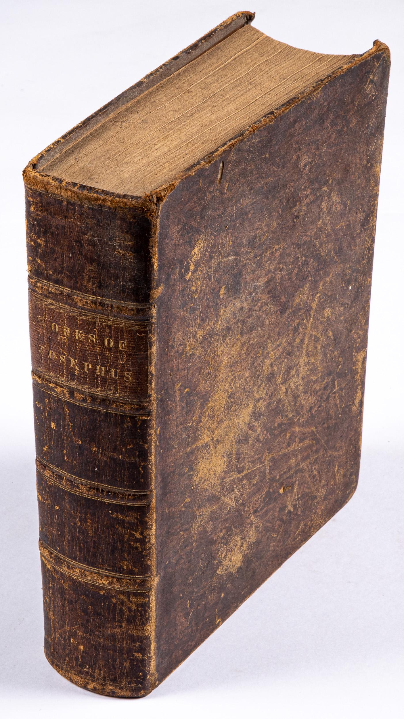 Genuine Works of Flavius Josephus: Genuine Works of Flavius Josephus, William Whiston, revised by Samuel Burder, published by Kimber and Sharpless, Philadelphia, leather bound.