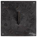 Engraved bronze sundial, dated 1689