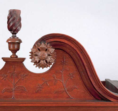 Pennsylvania Chippendale walnut chest on chest, - 4