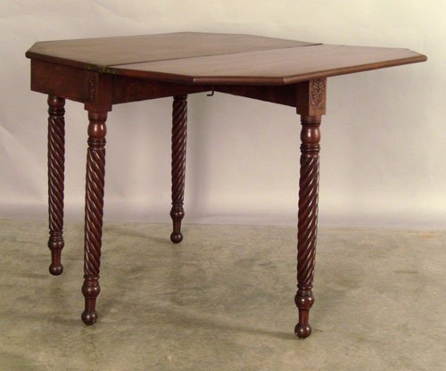 Sheraton mahogany card table, 19th c., 29'' h., 36 - 2