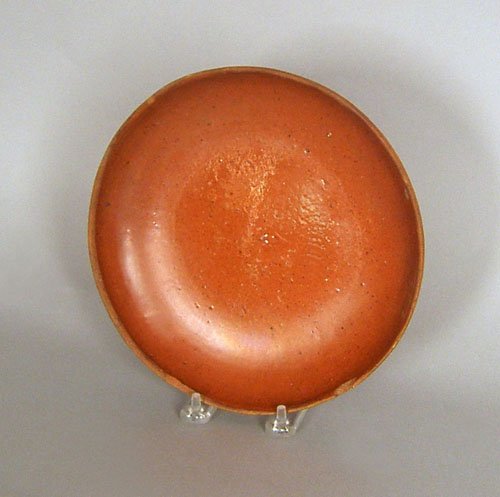 John Bell redware plate, 19th c., 8 1/2'' dia.: John Bell redware plate, 19th c., 8 1/2'' dia.