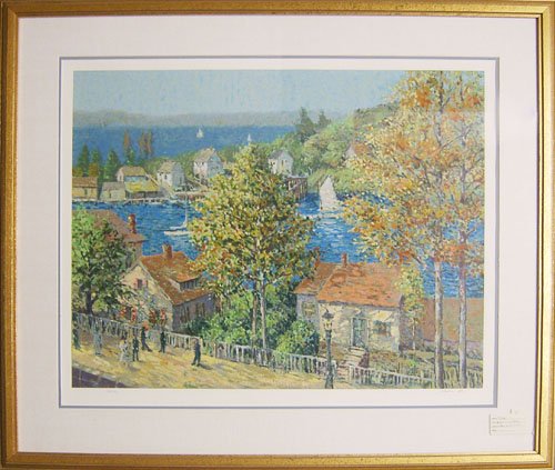 Christian Title (American, b. 1932), pencil signe: Christian Title (American, b. 1932), pencil signed serigraph titled Autumn Leaves, 24'' x 30''.