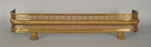 English Regency reticulated brass firefender, ea
