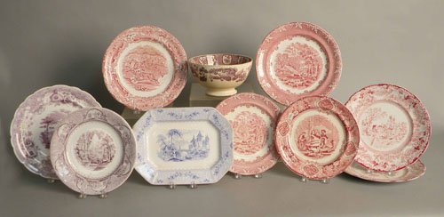 Ten pcs. of ironstone, 19th c.: Ten pcs. of ironstone, 19th c.