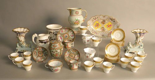 Miscellaneous pottery and porcelain to include Ro: Miscellaneous pottery and porcelain to include Rose Medallion, Mintons, etc.