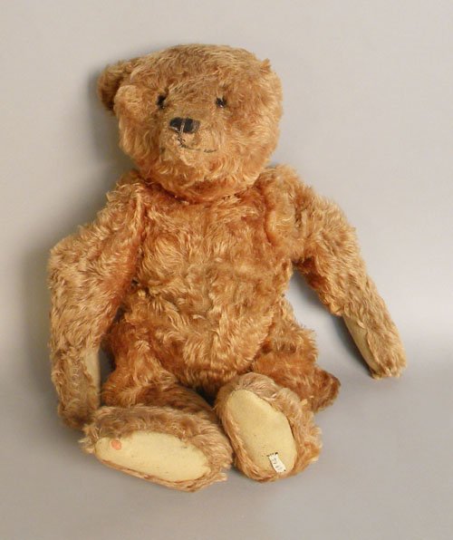 German mohair teddy bear, 18 1/2'' h.: German mohair teddy bear, 18 1/2'' h.