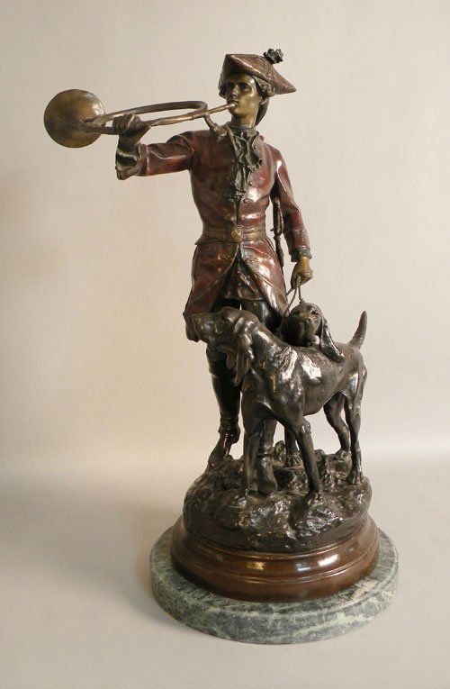 Bronze figure after H.P. Moreau, 31'' h.: Bronze figure after H.P. Moreau, 31'' h.