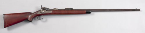 Sporterized model 1884 U.S. Springfield ''trapdoo: Sporterized model 1884 U.S. Springfield ''trapdoor'' rifle, .45-70 caliber, SN511259, 32 5/8'' round barrel.