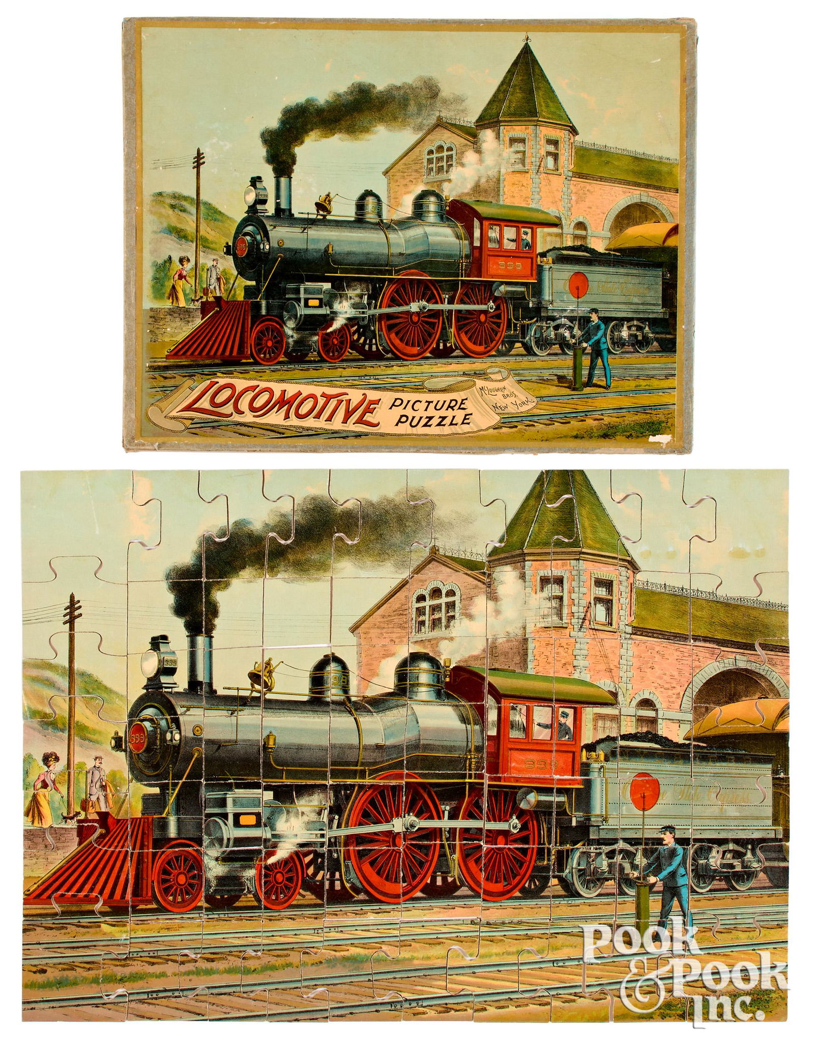 McLoughlin Bros. Locomotive Picture Puzzle (1 of 1)