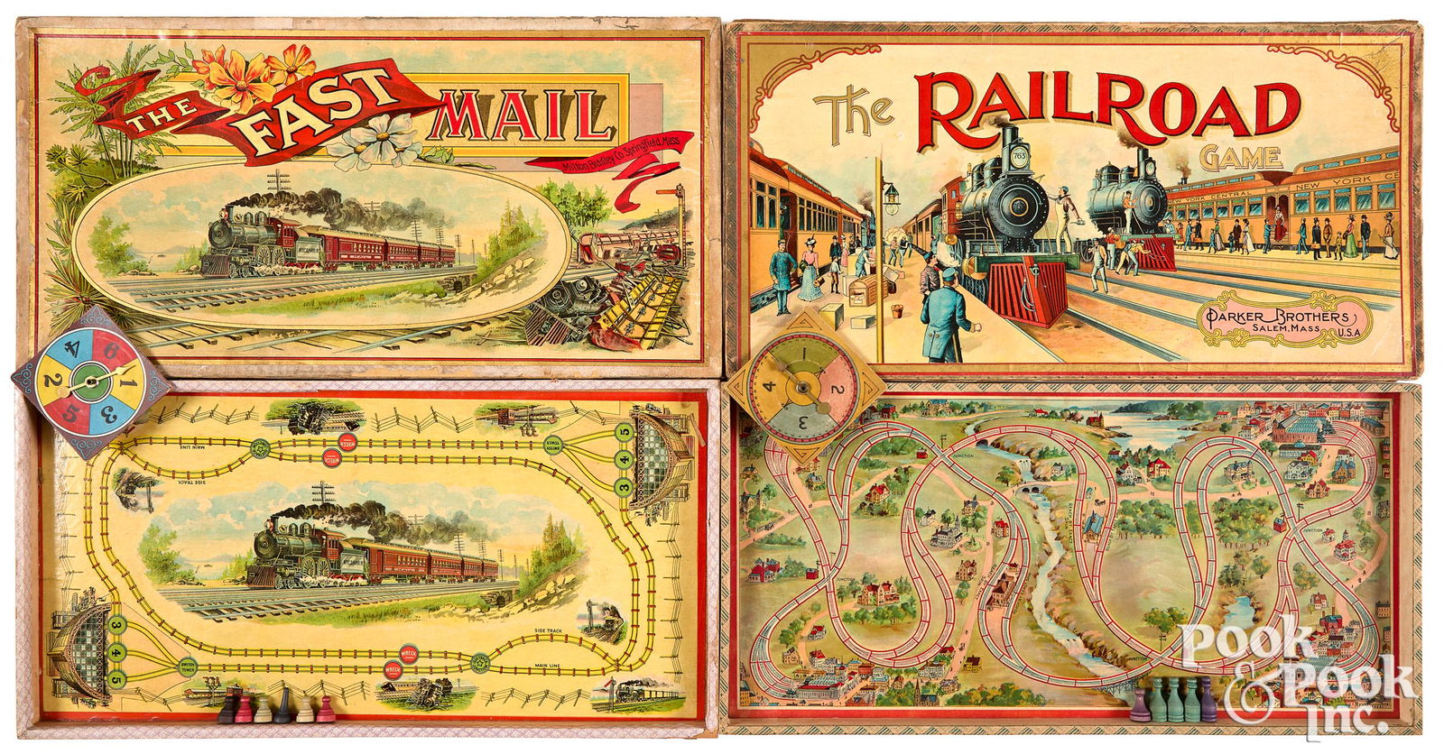 Two early railroad board games, late 19th c. (1 of 1)