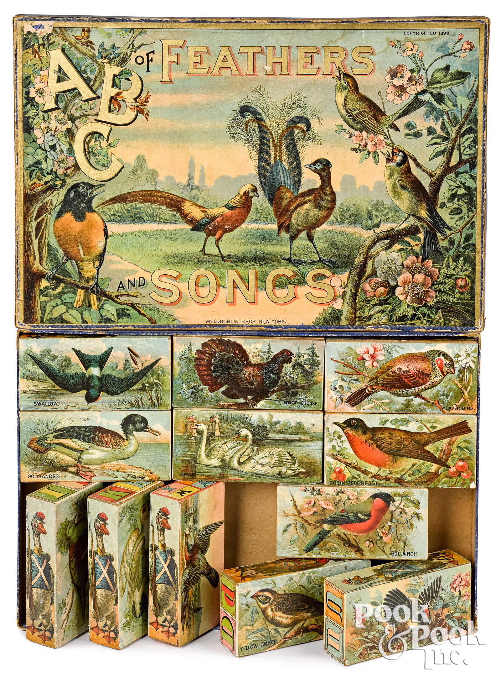 McLoughlin Bros. ABC of Feathers & Songs blocks (1 of 1)