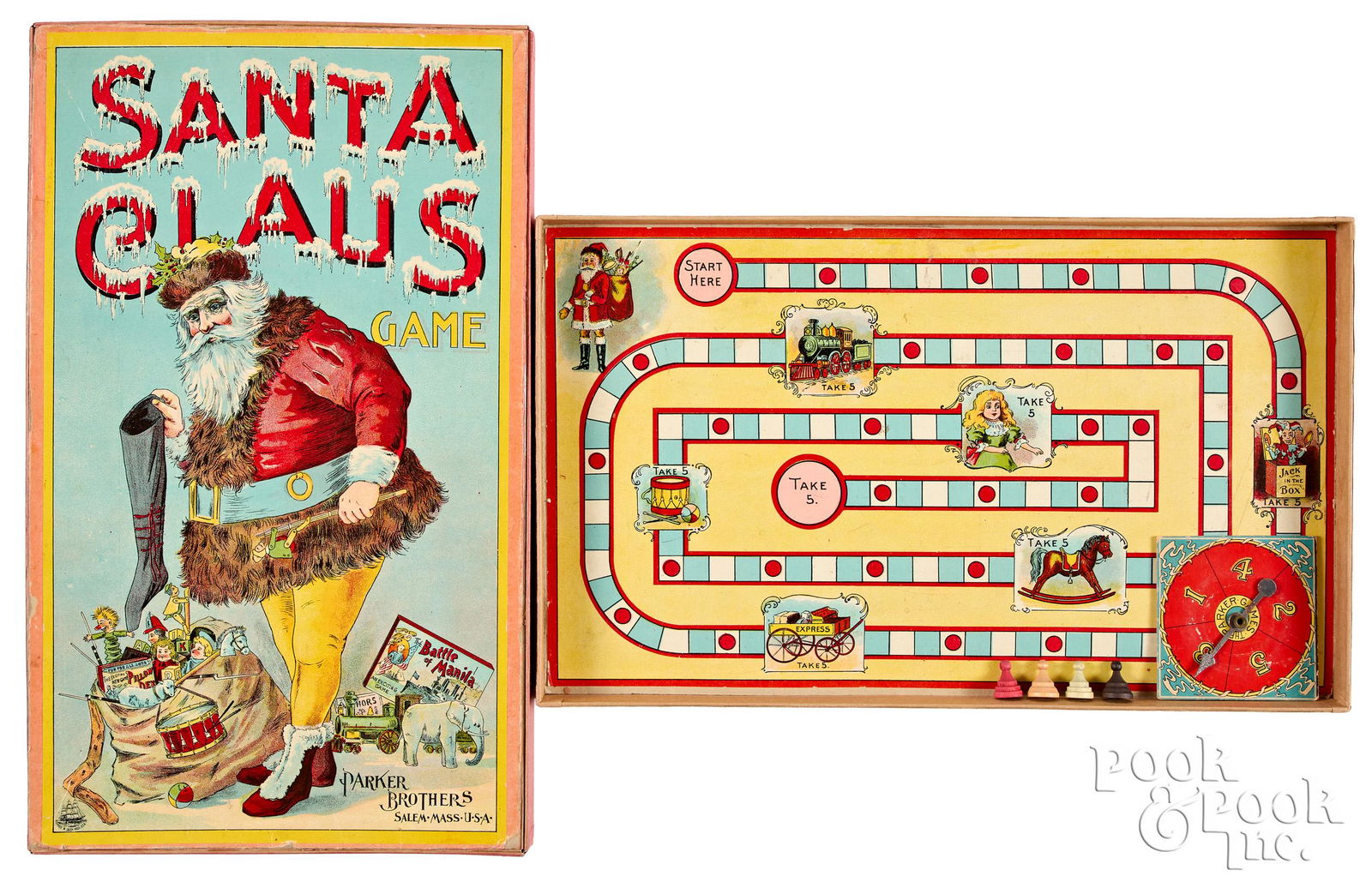 Parker Bros. Santa Claus Game, early 20th c. (1 of 2)