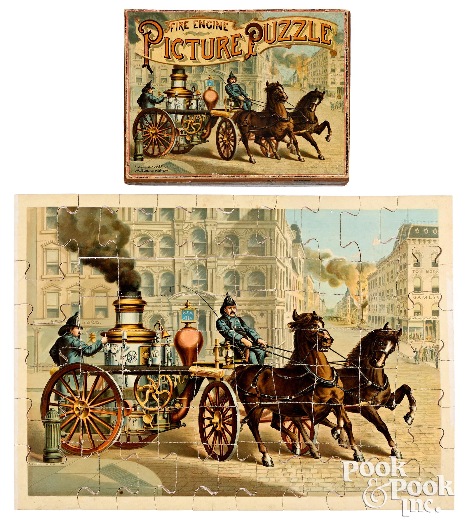 McLoughlin Bros. Fire Engine Picture Puzzle (1 of 1)