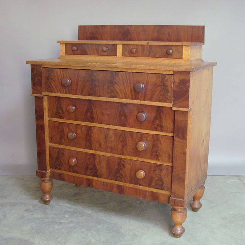 Empire birch and mahogany dresser, ca. 1845, 47 1: Empire birch and mahogany dresser, ca. 1845, 47 1/2'' h. x 40 1/2'' w.