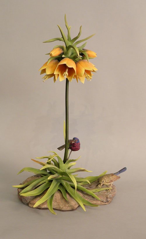 Boehm Varied Buntings figure, 23'' h.