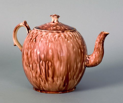 Large tortoiseshell glaze Staffordshire punch po
