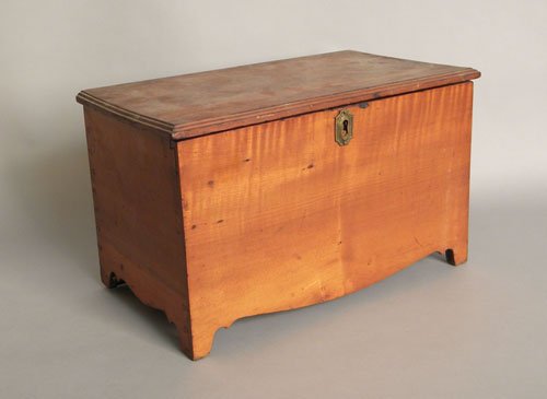 Pennsylvania miniature cherry blanket chest, ca. 