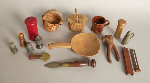 Miscellaneous country tablewares to include a sco