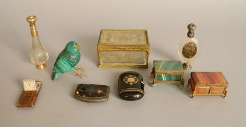 Three trinket/dresser boxes, together with J.E. C