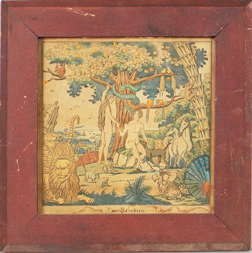 German color lithograph titled Das Paradies, 11 1