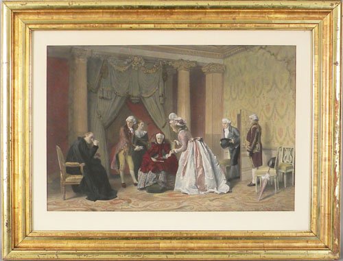 Color mezzotint, 19th c., 17'' x 25''.